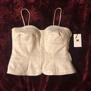 Corset gold and cream with zipper!